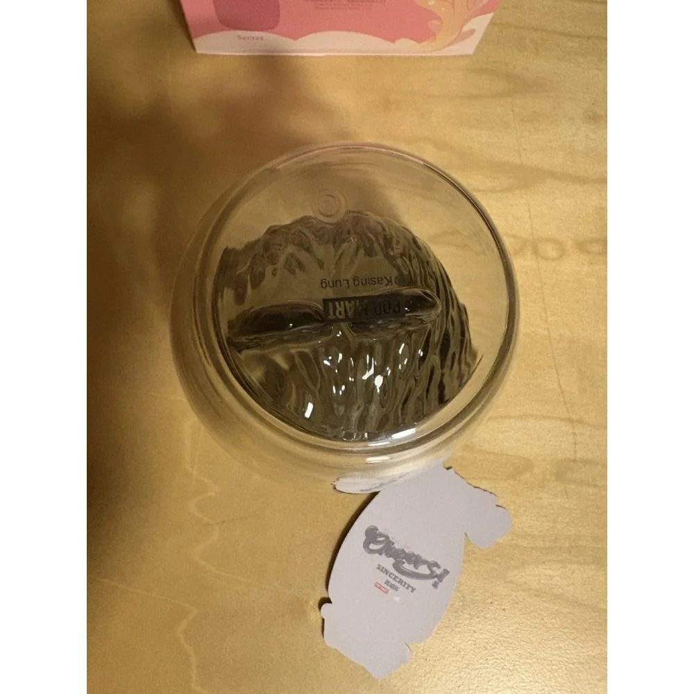 POP MART The Monsters CHEERS Labubu Sincerity Grey Glass Cup Open Box